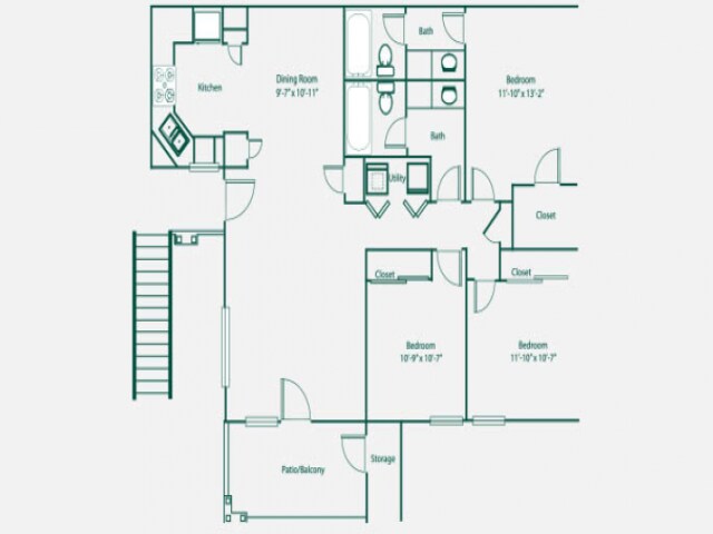 E 3X2 908 floor plan